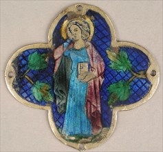 Plaque with St. John in Mourning, Catalan, 14th century.