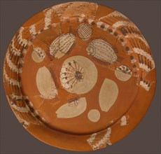 Fragmentary Platter with Fish and Rosettes, Coptic, 500-700, modern restoration.