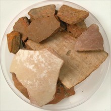 Pottery Fragments, Coptic, 4th-7th century.