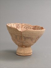 Cup with Foot and Geometric Decoration, Coptic, 4th-7th century.