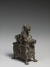 Censer with a Lioness Hunting a Boar, Coptic, 6th-7th century.