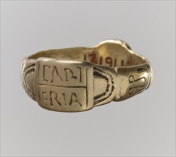 Gold Finger Ring with Inscription, Frankish, late 6th-early 7th century.