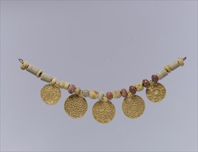 Gold Pendants and Beads from a Necklace, Frankish, second half 6th century-first half 7th century.