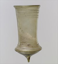 Glass Beaker with White Trails, Frankish, late 6th-early 7th century.