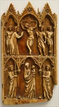 Central Portion from a Triptych with the Crucifixion and Virgin and Child, French, ca. 1250-80.