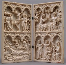 Diptych with Scenes from the Lives of Christ and the Virgin, French, ca. 1350.