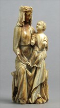 Seated Virgin and Child, French, early 14th century (later restorations/alterations).