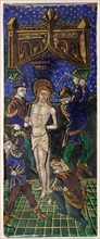 Triptych Panel with the Flagellation of Christ, French, early 16th century.