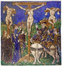 Triptych Panel with the Crucifixion, French, early 16th century.