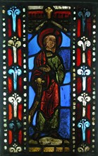 Panel of a Prophet from a Jesse Tree Window, French, ca. 1245.