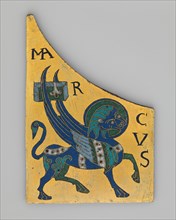 Plaque with the Symbol of the Evangelist Mark, French, ca. 1100.