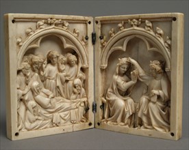 Diptych with the Death and Coronation of the Virgin, French, ca. 1330-50.