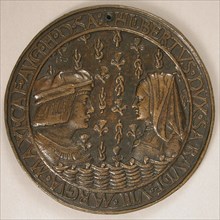 Medal of Duke Philibert II of Savoy (1480-1504) and Margaret of Austria (1480-1530), French, early 16th century.