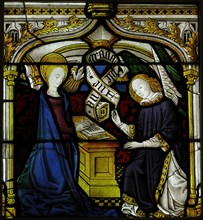 Panel with The Annunciation, French, ca. 1440.