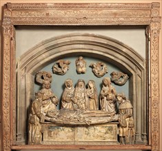 Wooden Frame from an Entombment Group, French, 16th century or later.
