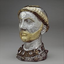 Reliquary Bust of Saint Yrieix, French, ca. 1220-40, with later grill.