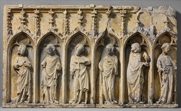 Six Apostles from Retable, French, late 14th century.
