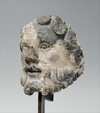Head of a Bearded Man, French, ca. 1160-70.