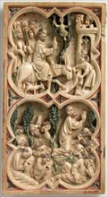 Painted Diptych, French or North Spanish, ca. 1340-60.