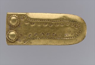 Gold Strap End from a Shoe Buckle, Langobardic, ca. 600.