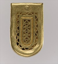 Gold Belt Buckle and Strap End, Langobardic, ca. 600.