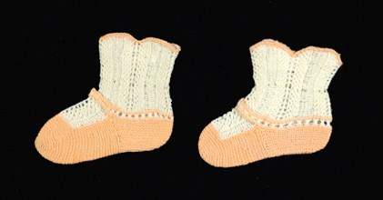 Bootees, American, 1840-60.