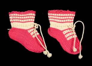 Bootees, American, 1850-70.
