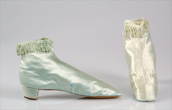 Evening boots, American, 1850-65.
