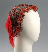 Evening cap, American, ca. 1870.