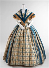 Evening dress, American, 1857-60.