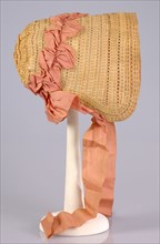Poke bonnet, American, ca. 1850.