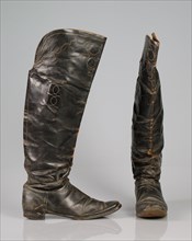 Riding boots, American, 1862.