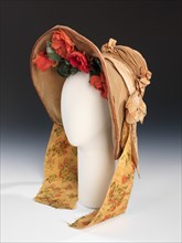 Wedding bonnet, American, 1837.