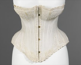 Wedding corset, American, ca. 1875.