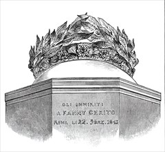 Crown presented to Cerito at Rome, 1844. Creator: Unknown.