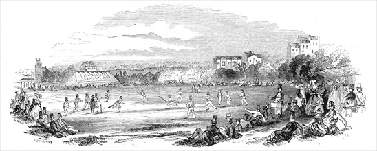 Grand Cricket Match at Brighton, 1844. Creator: Unknown.