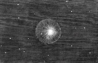 The New Comet, drawn at the Royal Observatory, Greenwich, 1844. Creator: Unknown.