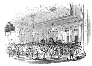 Great Repeal Meeting in Washington Hall, 1844. Creator: Unknown.