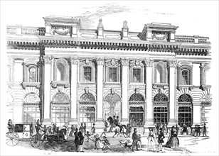 The new Royal Exchange - the north entrance, 1844. Creator: Unknown.