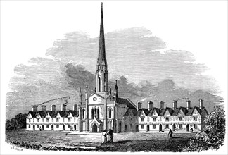 New Alms-houses at Northfleet, 1844. Creator: Unknown.