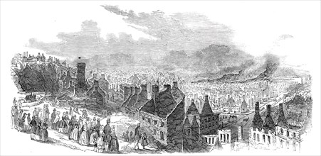St. Rocks, Quebec, after the late fire - sketched by a correspondent, 1845. Creator: Unknown.
