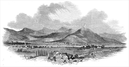 The Seven Mountains and Drachenfels, from Godenberg, 1845. Creator: Ebenezer Landells.