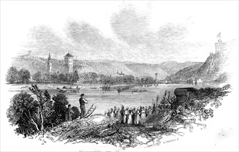 The Palace of Stolzenfels, on the Rhine, 1845. Creator: Ebenezer Landells.