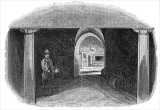 The great wine vault, London Docks, 1845. Creator: Unknown.