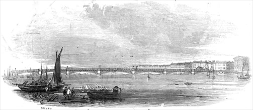 New Bridge at St. Petersburg, 1845. Creator: Unknown.