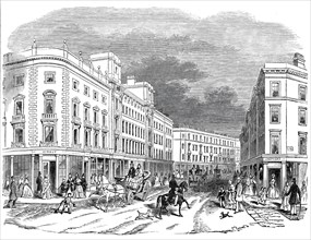 London improvements - Cranbourne Street, 1845. Creator: Unknown.