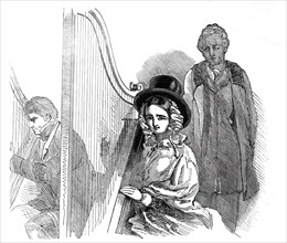 The Cymreigyddion Festival - harpers, 1845. Creator: Unknown.