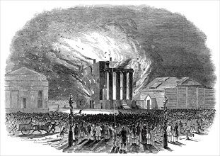 Burning of the Glasgow Theatre, 1845. Creator: Unknown.