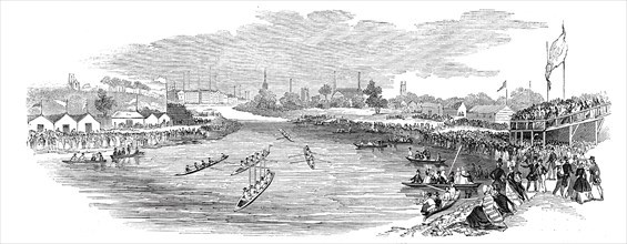 Manchester Regatta - from a sketch by Mr. Hayes, 1844. Creator: Unknown.