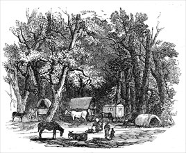 Gipsies in the park, 1844. Creator: Unknown.
